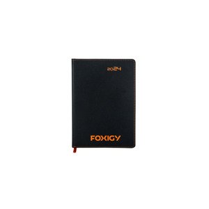 Denný diár FOXIGY A5 2024 Black Orange