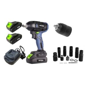 Kraft&Dele Rázový uťahovák / skrutkovač 21V 750Nm sada 2x3000mAh KD3408
