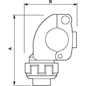 Rozvetvovacia príruba rúr fi 40 mm x 1/2" GW