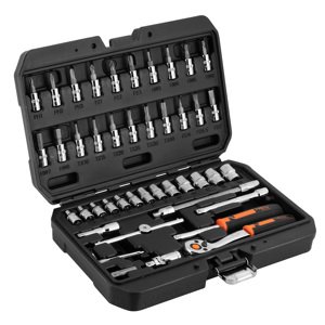 NEO TOOLS Nástrčné kľúče , 1/4 "CrV súprava 46SK 10-004