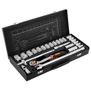 NEO TOOLS Nástrčné kľúče 1/2", súprava 25 ks, CrV 10-036
