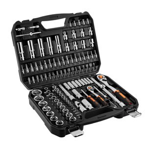 NEO TOOLS Nástrčné kľúče 1, 4, 1/2 "CrV súprava 110ks 10-066