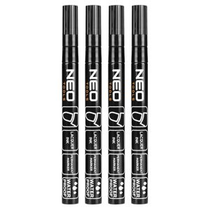 NEO TOOLS Stavebný popisovač, čierny, permanentný, vodeodolný, lak, hliník, 4 ks 13-852