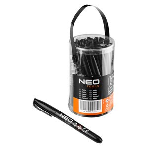 NEO TOOLS Stavebný popisovač, čierny, permanentný, vodeodolný, na olejovej báze, násobky po 30 ks. 13-855