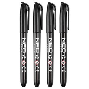 NEO TOOLS Stavebný popisovač, čierny, permanentný, vodeodolný, na olejovej báze, 4 kusy 13-856