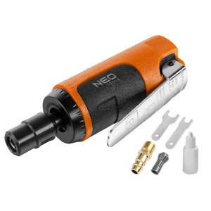 NEO TOOLS Pneumatická jednoduchá priama brúska, 1/4";1/8" - 6 mm/3mm, 25 000 rpm 14-014