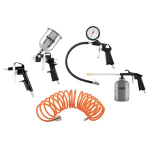 NEO TOOLS Súprava Gunt 5 - ks s hornou striekacou pištoľou. 14-699