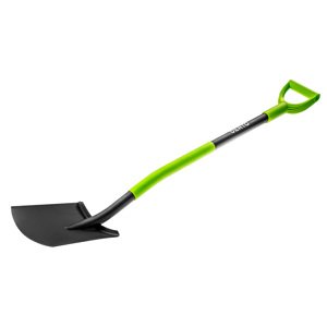 VERTO Rovný rýľ, kovová rukoväť, kalená hlava, rukoväť z plastu 15G011