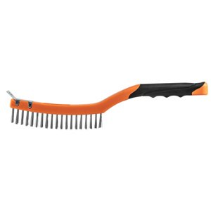 NEO TOOLS Drôtená kefa, oceľový drôt, 3x19 radov, so škrabkou 39-012
