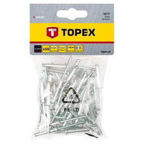 TOPEX Nit hliníkový trhací 3,2 mm x 10 mm, 50ks 43E302