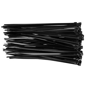 TOPEX Sťahovacie pásky 4,8 x 200 mm, čierna 75 ks 44E978