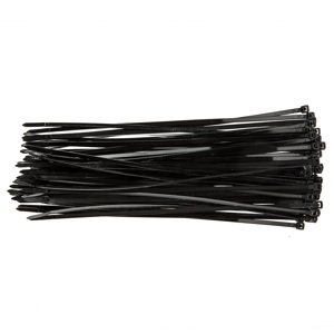 TOPEX Sťahovacie pásky 4,8 x 300 mm, čierna 75 ks 44E980
