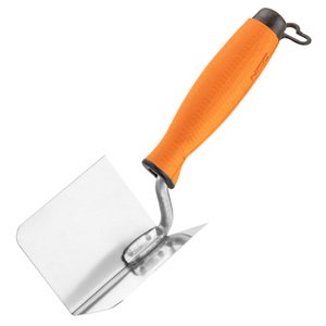 NEO TOOLS Uhlová štukatérska lyžica, vnútorná, 80 mm, dvojmateriálová rukoväť 50-155