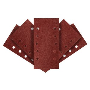 GRAPHITE Brúsny papier na suchý zips 115 x 230 mm, K 40, 5 ks, s otvormi 54H001