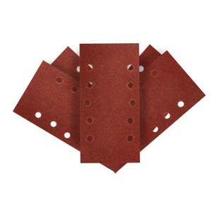 GRAPHITE Brúsny papier na suchý zips 115 x 230 mm, K 80, 5 ks, s otvormi 54H003
