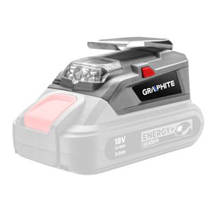 GRAPHITE USB adaptér - LED baterka Energy+, bez batérie 58G025