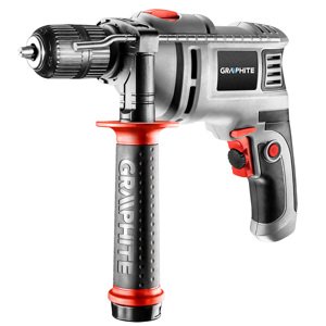 GRAPHITE Príklepová vŕtačka 550 W, 0-3000 ot./min 13 mm, bezkľúčiková rukoväť, kufrík, 10 vrtákov, 58G735