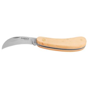 NEO TOOLS Nôž montérsky so zahnutou čepeľou drevená rúčka 63-016