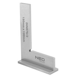 NEO TOOLS Uholník so základňou, DIN875/2, 150x100mm 72-032
