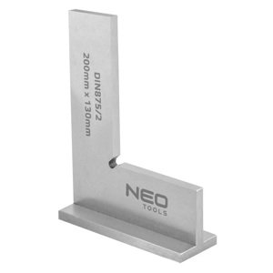 NEO TOOLS Uholník so základňou, DIN875/2, 200x130mm 72-033