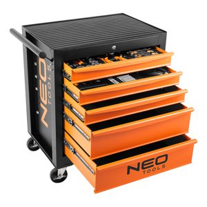 NEO TOOLS Dielenký vozík, 5 zásuviek + 117 nástrojov 84-214-6