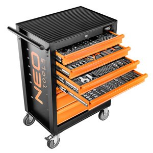 NEO TOOLS Dielenký vozík, 7 zásuviek + 176 nástrojov 84-222-12