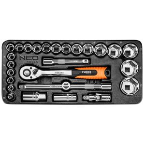 NEO TOOLS Nástrčné kľúče 1/2", súprava 27 ks, vložiť 84-238