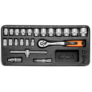 NEO TOOLS Nástrčné kľúče 3/8", súprava 22 ks 84-239