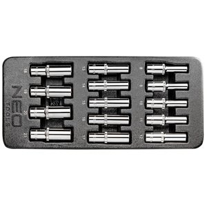 NEO TOOLS Dlhé nástavce 1/2", 8-21 mm, súprava 14 ks 84-243
