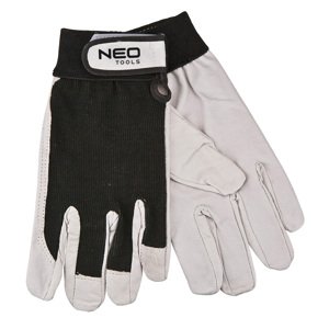 NEO TOOLS Pracovné rukavice, bravčovina kože, so zapínaním na suchý zips, 8 " 97-604