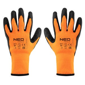 NEO TOOLS Izolované pracovné rukavice, polyester potiahnutý latexom, 2242X, veľkosť 10 97-612-10