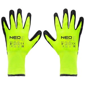 NEO TOOLS Izolované pracovné rukavice, nylon s latexovým povlakom, 4142X, veľkosť 8 97-613-8