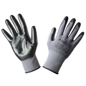 NEO TOOLS Pracovné rukavice, nylonové s nitrilovým povlakom, 4131X, veľkosť 10 97-616-10