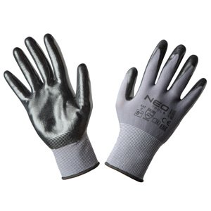 NEO TOOLS Pracovné rukavice, nylon s nitrilovým povlakom, 4131X, veľkosť 8 97-616-8