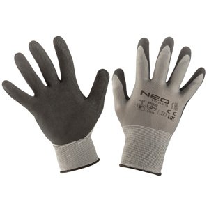 NEO TOOLS Pracovné rukavice, polyester (penový) potiahnutý latexom, 3141X, veľkosť 8 97-617-8