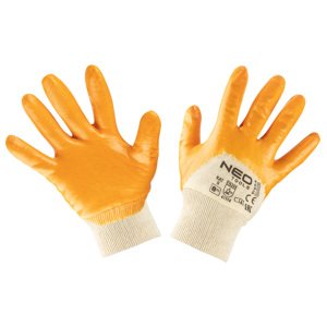 NEO TOOLS Pracovné rukavice, bavlnené, čiastočne potiahnuté nitrilom, 4111X, veľkosť 8 97-631-8