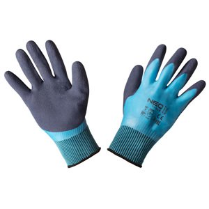 NEO TOOLS Pracovné rukavice, polyester potiahnutý latexom (2 vrstvy), 3141X, veľkosť 10 97-643-10