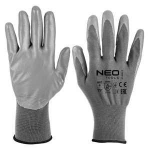 NEO TOOLS Pracovné rukavice, polyester s PU povlakom, 4131X, veľkosť 11 97-646-11