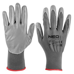NEO TOOLS Pracovné rukavice, polyester s PU povlakom, 4131X, veľkosť 7 97-646-7