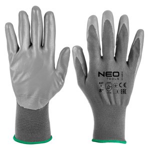 NEO TOOLS Pracovné rukavice, polyester s PU povlakom, 4131X, veľkosť 8 97-646-8