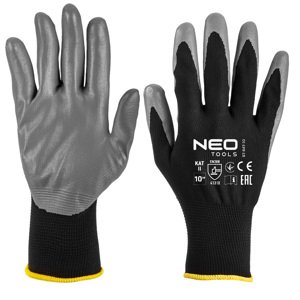 NEO TOOLS Pracovné rukavice, polyester s povrchovou úpravou ntrylemx, 4131X, veľkosť 10 97-647-10