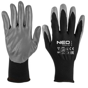 NEO TOOLS Pracovné rukavice, polyester s povrchovou úpravou ntrylemx, 4131X, veľkosť 11 97-647-11