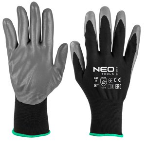 NEO TOOLS Pracovné rukavice, polyester s povrchovou úpravou ntrylemx, 4131X, veľkosť 8 97-647-8