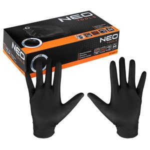 NEO TOOLS Nitrilové rukavice, čierne, 100 kusov, veľkosť M 97-691-M