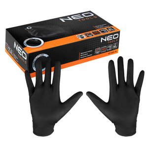 NEO TOOLS Nitrilové rukavice, čierne, 100 kusov, veľkosť XL 97-691-XL