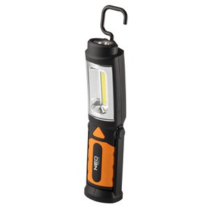 NEO TOOLS Batériová dielenská lampa 300 lm COB 2 v 1 + batérie 3xAA 99-042