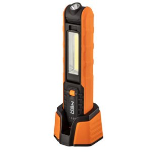 NEO TOOLS Batériová dielenská lampa 500 lm COB + základňa + nabíjačka 99-065