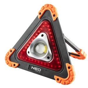 NEO TOOLS Akumulátorová lampa + výstražný trojuholník 2 v 1 99-076