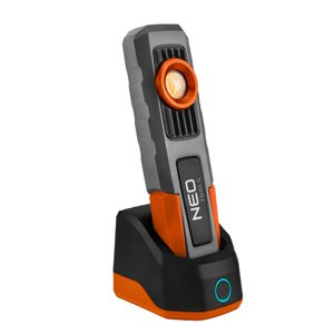 NEO TOOLS Farebne zladená lampa 2 v 1 + stanica a nabíjačka 99-098