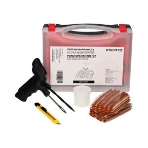 Tyre repair kit in a carrying case (102 mm cords, insertion tool, applicator, knife, grease)